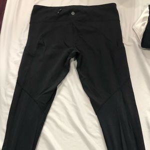 Lululemon Black 7/8 Leggings with Pleating